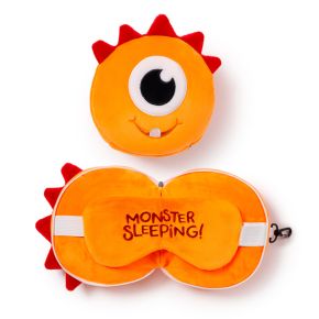 Relaxeazzz Orange Monstarz Monster Plush Travel Pillow & Eye Mask Relaxeazzz Orange Monstarz Monster Plush Travel Pillow & Eye Mask