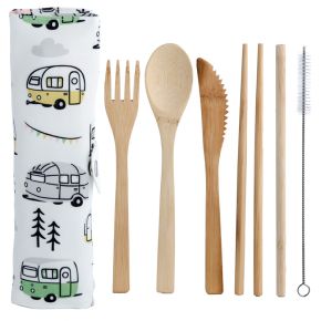 Wildwood Caravan 100% Natural Bamboo Cutlery 6 Piece Set Wildwood Caravan 100% Natural Bamboo Cutlery 6 Piece Set