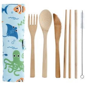 Splosh Sealife 100% Natural Bamboo Cutlery 6 Piece Set Splosh Sealife 100% Natural Bamboo Cutlery 6 Piece Set