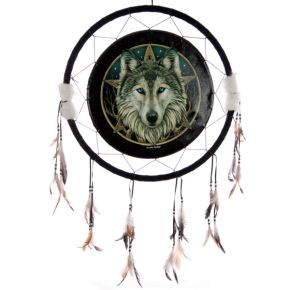 Lisa Parker Wolf Head Dreamcatcher 60cm Lisa Parker Wolf Head Dreamcatcher 60cm