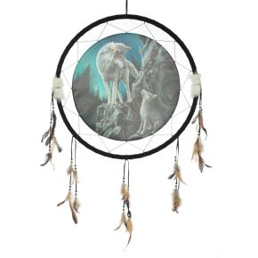 Lisa Parker Guidance Wolf Design Dreamcatcher 60cm Lisa Parker Guidance Wolf Design Dreamcatcher 60cm