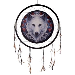 Lisa Parker Guardian of the Fall Wolf Dreamcatcher 60cm Lisa Parker Guardian of the Fall Wolf Dreamcatcher 60cm