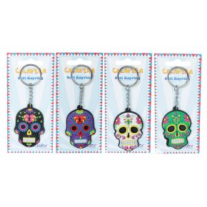 Day of the Dead Skull PVC Keyring Day of the Dead Skull PVC Keyring