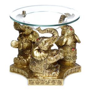 Lucky Elephant Gold Oil & Wax Burner Lucky Elephant Gold Oil & Wax Burner