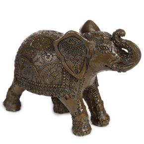 Peace of the East Dark Brushed Wood Effect Medium Thai Elephant Figurine Peace of the East Dark Brushed Wood Effect Medium Thai Elephant Figurine