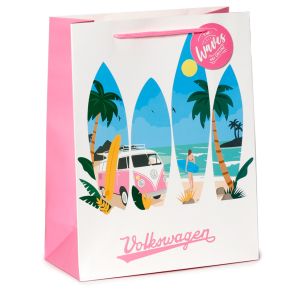Volkswagen VW T1 Camper Bus Waves are Calling Gift Bag Large Volkswagen VW T1 Camper Bus Waves are Calling Gift Bag Large