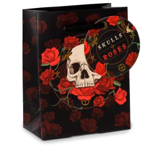 Skulls and Roses Red Roses Gift Bag Small Skulls and Roses Red Roses Gift Bag Small