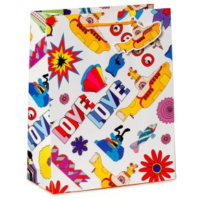The Beatles Yellow Submarine LOVE Gift Bag Large The Beatles Yellow Submarine LOVE Gift Bag Large