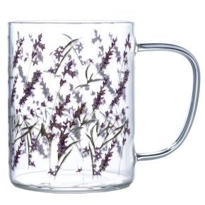 Lavender Pick of the Bunch Glass Mug Lavender Pick of the Bunch Glass Mug