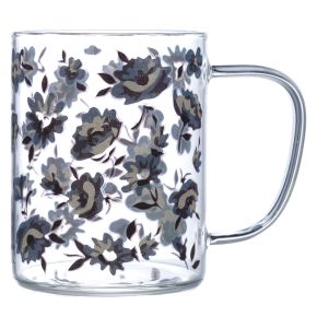 Peony Pick Of The Bunch Glass Mug Peony Pick Of The Bunch Glass Mug