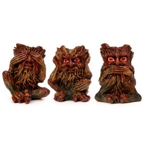 Set of 3 Treeman Hear No See No Speak No Evil Set of 3 Treeman Hear No See No Speak No Evil