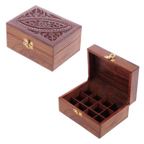 Sheesham Wood Essential Oil Box Design 1 (Holds 12 Bottles) Sheesham Wood Essential Oil Box Design 1 (Holds 12 Bottles)