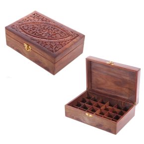 Sheesham Wood Essential Oil Box Design 1 (Holds 24 Bottles) Sheesham Wood Essential Oil Box Design 1 (Holds 24 Bottles)