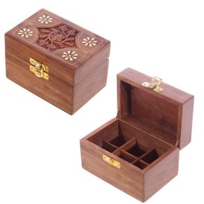 Sheesham Wood Essential Oil Box Design 2 (Holds 6 Bottles) Sheesham Wood Essential Oil Box Design 2 (Holds 6 Bottles)