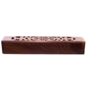 Sheesham Wood Carved Ashcatcher Incense Burner Box Sheesham Wood Carved Ashcatcher Incense Burner Box