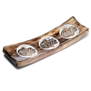 Mango Wood Hamsa Ashcatcher Incense Sticks Burner Mango Wood Hamsa Ashcatcher Incense Sticks Burner