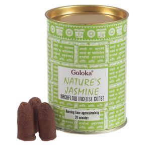Goloka Backflow Natures Jasmine Incense Cones Goloka Backflow Natures Jasmine Incense Cones
