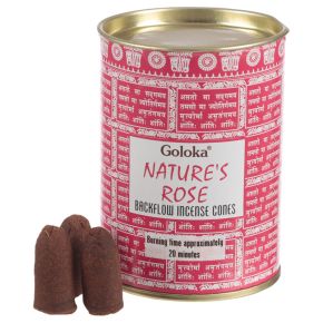 Goloka Backflow Natures Rose Incense Cones Goloka Backflow Natures Rose Incense Cones