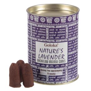 Goloka Backflow Natures Lavender Incense Cones Goloka Backflow Natures Lavender Incense Cones