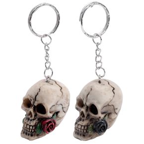 Skulls and Roses Skull Keyring Skulls and Roses Skull Keyring