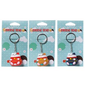 Maneki Neko Lucky Cat 3D PVC Keyring Maneki Neko Lucky Cat 3D PVC Keyring