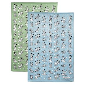 Poly Cotton Set of 2 Asterix Tea Towels Idefix (Dogmatix) Poly Cotton Set of 2 Asterix Tea Towels Idefix (Dogmatix)