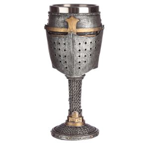 Decorative Medieval Helmet & Chain Mail Goblet Decorative Medieval Helmet & Chain Mail Goblet