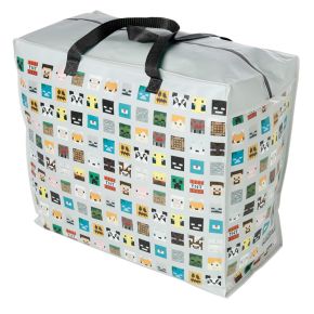 Minecraft Faces Zip Up Laundry Storage Bag Minecraft Faces Zip Up Laundry Storage Bag
