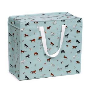 Willow Farm Horses Zip Up Laundry Storage Bag Willow Farm Horses Zip Up Laundry Storage Bag