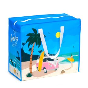 Volkswagen VW T1 Camper Bus Waves are Calling Zip Up Laundry Storage Bag Volkswagen VW T1 Camper Bus Waves are Calling Zip Up Laundry Storage Bag