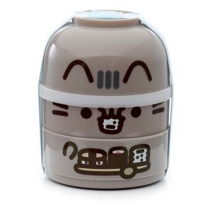 Pusheen the Cat Stacked Round Bento Lunch Box Pusheen the Cat Stacked Round Bento Lunch Box
