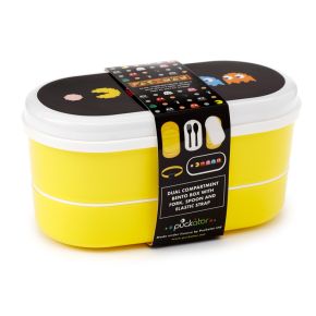 Pac-Man Stacked Bento Box Lunch Box with Cutlery Pac-Man Stacked Bento Box Lunch Box with Cutlery