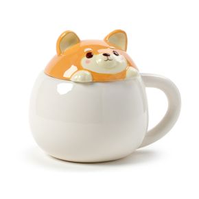 Shiba Inu Peeping Lid Ceramic Lidded Animal Mug Shiba Inu Peeping Lid Ceramic Lidded Animal Mug