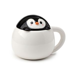 Huddle Penguin Peeping Lid Ceramic Lidded Animal Mug Huddle Penguin Peeping Lid Ceramic Lidded Animal Mug