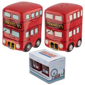 London Icons Red Routemaster Bus Ceramic Salt & Pepper Set London Icons Red Routemaster Bus Ceramic Salt & Pepper Set