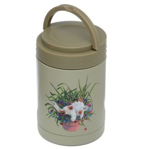 Kim Haskins Cat in Plant Pot Hot & Cold Lunch Pot 500ml Kim Haskins Cat in Plant Pot Hot & Cold Lunch Pot 500ml
