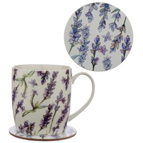 Lavender Pick of the Bunch Porcelain Mug & Coaster Set Lavender Pick of the Bunch Porcelain Mug & Coaster Set