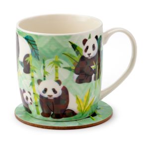 Panda Kingdom Porcelain Mug & Coaster Set Panda Kingdom Porcelain Mug & Coaster Set