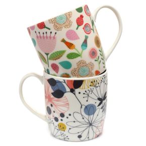 Autumn Falls & Wisewood Set of 2 Pick of the Bunch Porcelain Mugs Autumn Falls & Wisewood Set of 2 Pick of the Bunch Porcelain Mugs