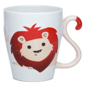 Lion Zooniverse Ceramic Tail Shaped Handle Mug Lion Zooniverse Ceramic Tail Shaped Handle Mug