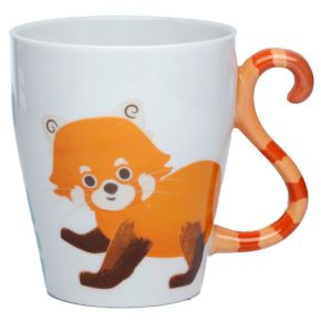 Red Panda Zooniverse Ceramic Tail Shaped Handle Mug Red Panda Zooniverse Ceramic Tail Shaped Handle Mug