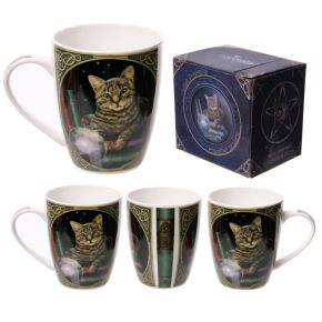 Lisa Parker Fortune Teller Cat Porcelain Mug Lisa Parker Fortune Teller Cat Porcelain Mug
