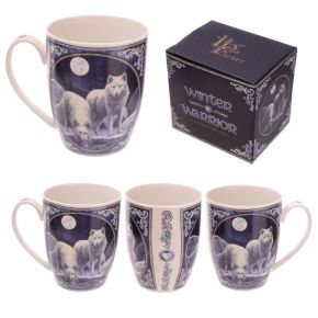 Lisa Parker Winter Warrior Wolf Porcelain Mug Lisa Parker Winter Warrior Wolf Porcelain Mug