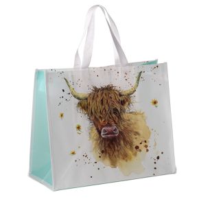 Jan Pashley Highland Coo Cow Reusable Shopping Bag Jan Pashley Highland Coo Cow Reusable Shopping Bag