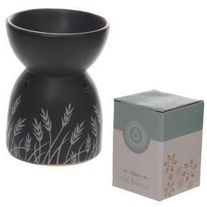 Eden Grass Design Black Ceramic Oil & Wax Burner Eden Grass Design Black Ceramic Oil & Wax Burner