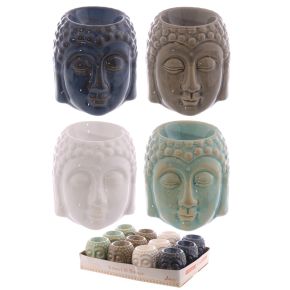 Small Crackle Glaze Ceramic Buddha Head Oil Burner Small Crackle Glaze Ceramic Buddha Head Oil Burner