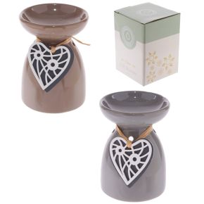 Wooden Heart Ceramic Eden Oil Burner Wooden Heart Ceramic Eden Oil Burner