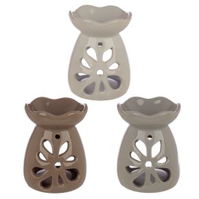 Eden Ceramic Grey & Pastel Tone Floral Oil & Wax Burner Eden Ceramic Grey & Pastel Tone Floral Oil & Wax Burner