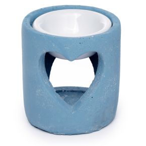 Blue Eden Concrete Industrial Style Heart Cut-Out Oil Burner Blue Eden Concrete Industrial Style Heart Cut-Out Oil Burner