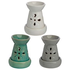 Eden Ceramic Oil & Wax Burner with Flower Cut-out Eden Ceramic Oil & Wax Burner with Flower Cut-out